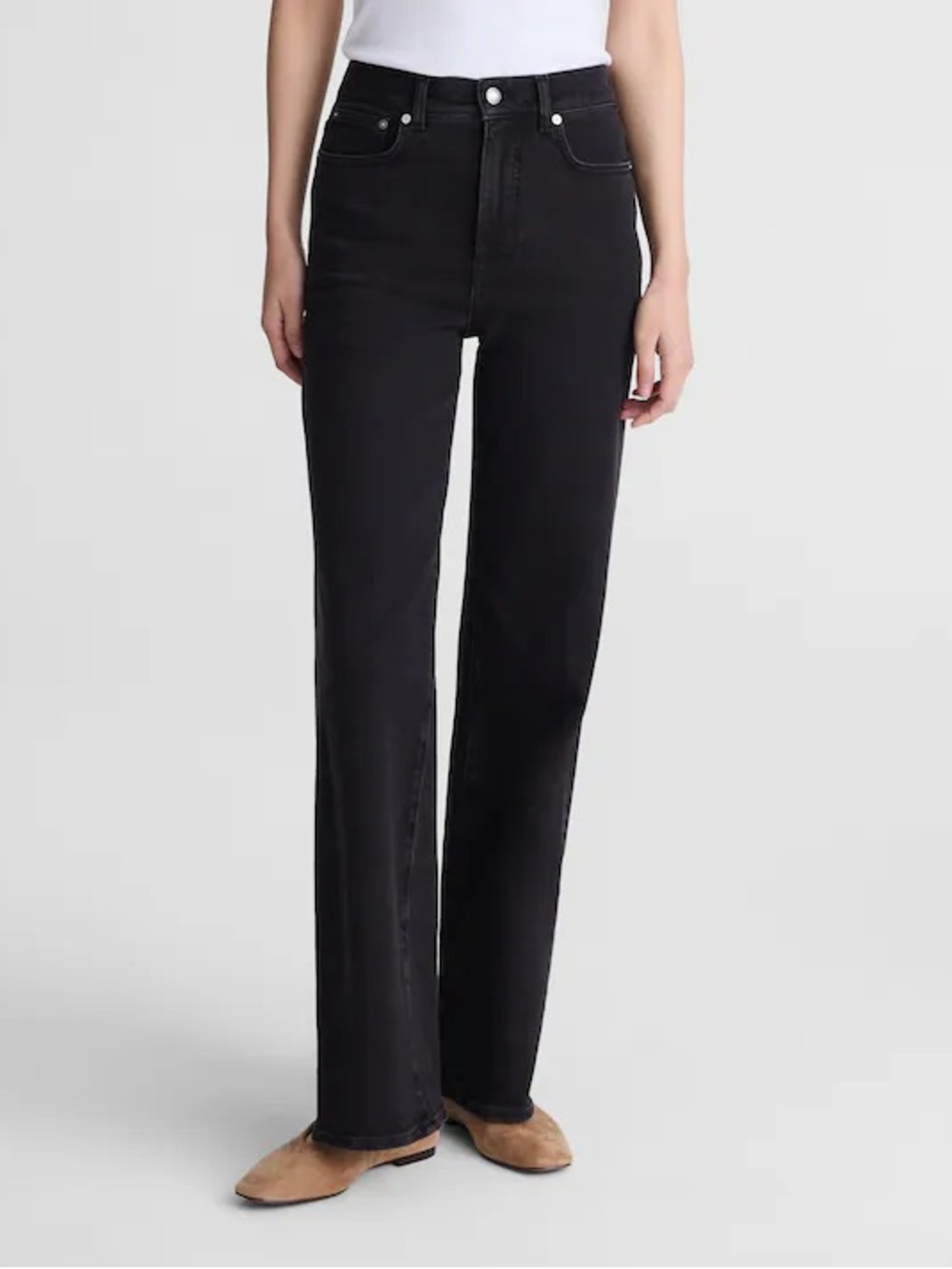 Madewell The Wide-Leg Jean in Super Stretch Denim